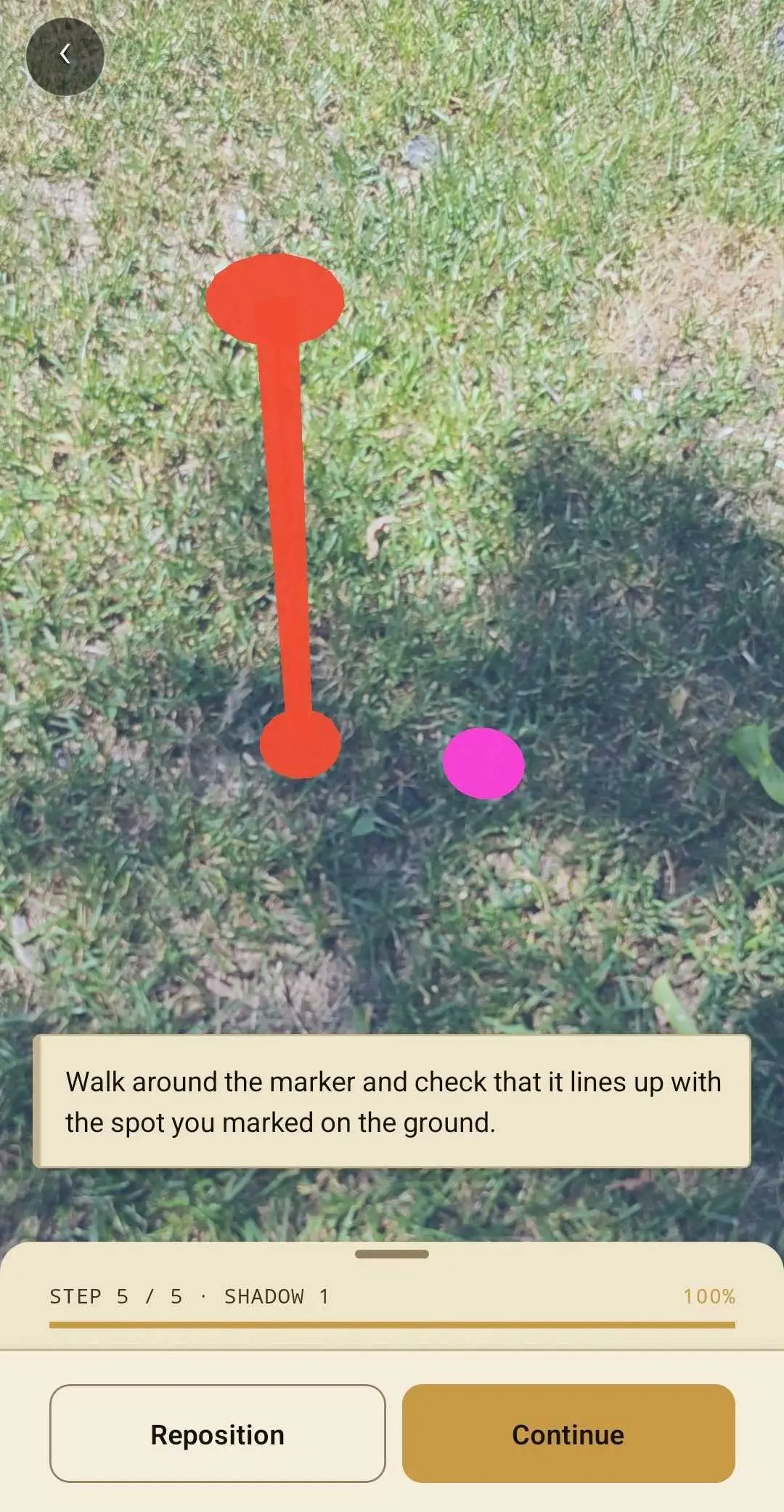 Tracking the stick’s shadow over time to find true north